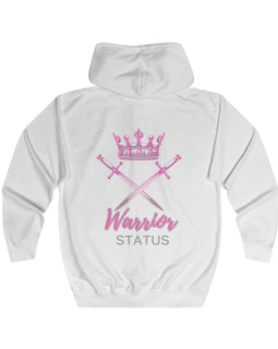 Warrior Status - Pink Logo - Unisex Full Zip Hoodie
