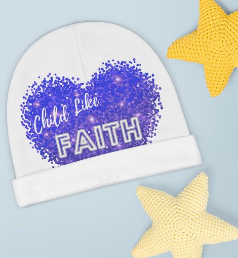 Child Like Faith Blue Baby Beanie