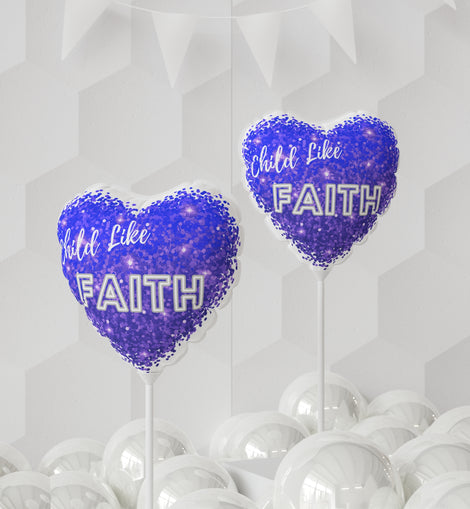 Child Like Faith Blue Balloon (Heart-shaped), 11