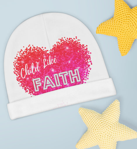 Child Like Faith Pink Baby Beanie