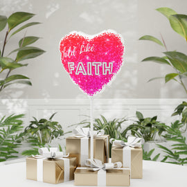 Child Like Faith Pink Balloon (Heart-shaped), 11"
