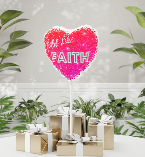 Child Like Faith Pink Balloon (Heart-shaped), 11