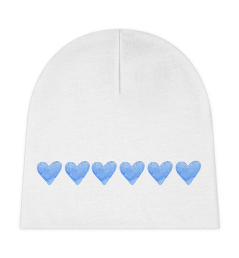 Blue Hearts Baby Beanie