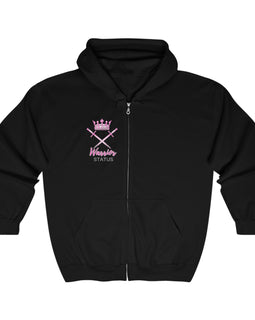 Warrior Status Pink Unisex Heavy Blend Full Zip Hooded Sweatshirt
