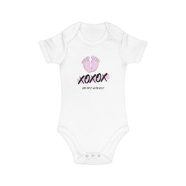Created with Love PINK Cotton Baby Bodysuit