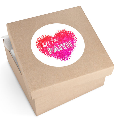 Child Like Faith Pink Stickers, Indoor / Outdoor
