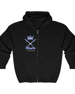 Warrior Status Blue Unisex Heavy Blend Full Zip Hooded Sweatshirt