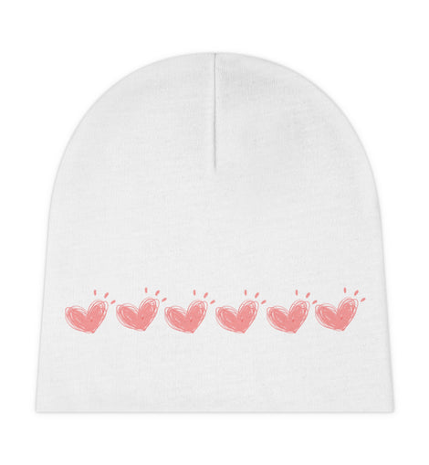 Pink Hearts Baby Beanie