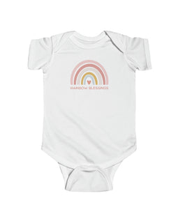 Rainbow Blessings Pastel Pink Infant Bodysuit