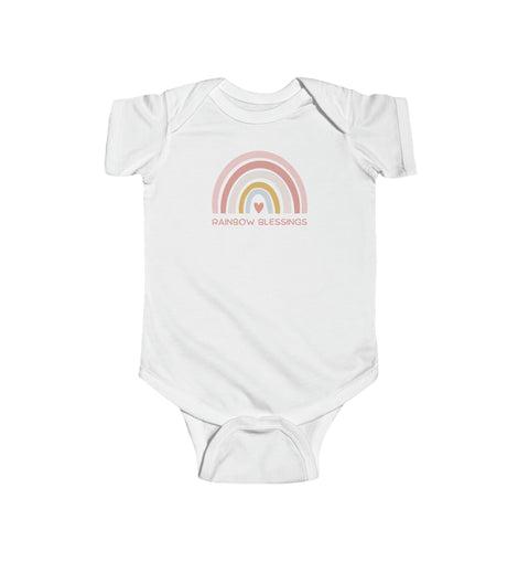 Rainbow Blessings Pastel Pink Infant Bodysuit