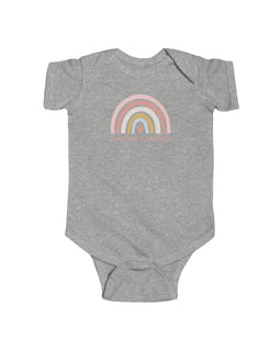 Rainbow Blessings Pastel Pink Infant Bodysuit