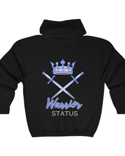 Warrior Status Blue Unisex Heavy Blend Full Zip Hooded Sweatshirt